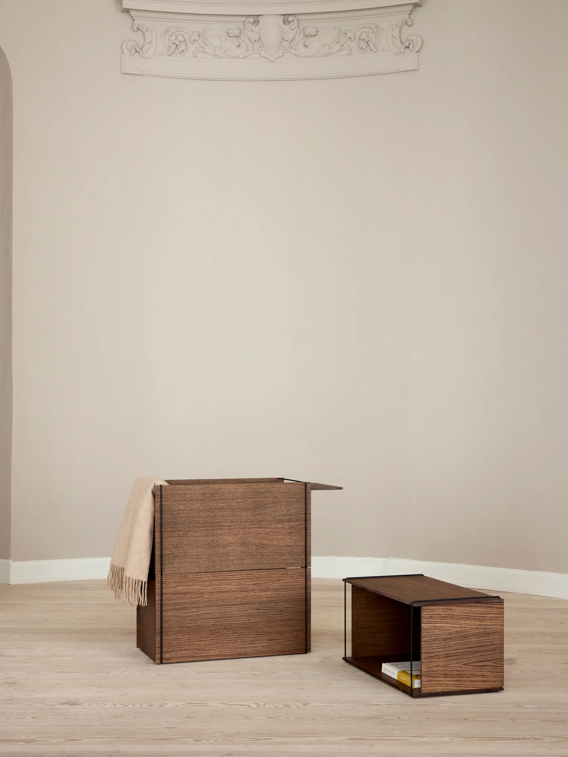 Tapa para caja de almacenaje 28x60 cm, Smoked oak MOEBE