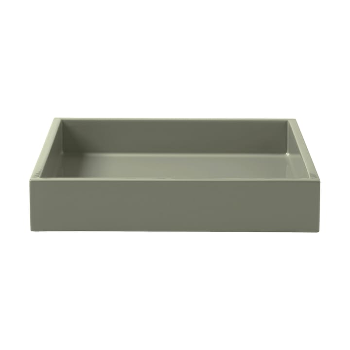 Bandeja decorativa lacada Lux 19x19x3,5 cm - Sage - Mojoo