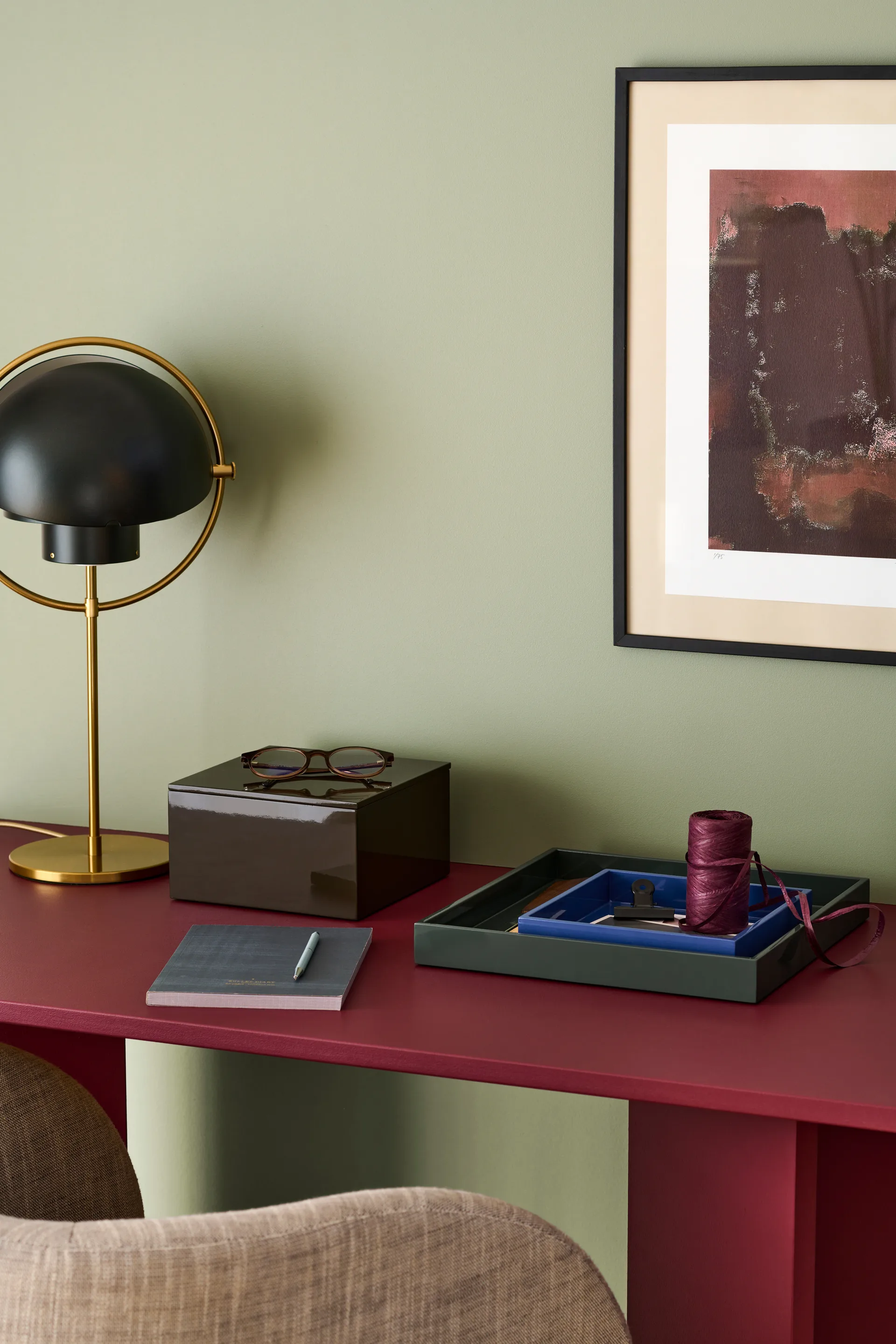 Bandeja decorativa lacada Lux 19x19x3,5 cm, Ultramarin Mojoo