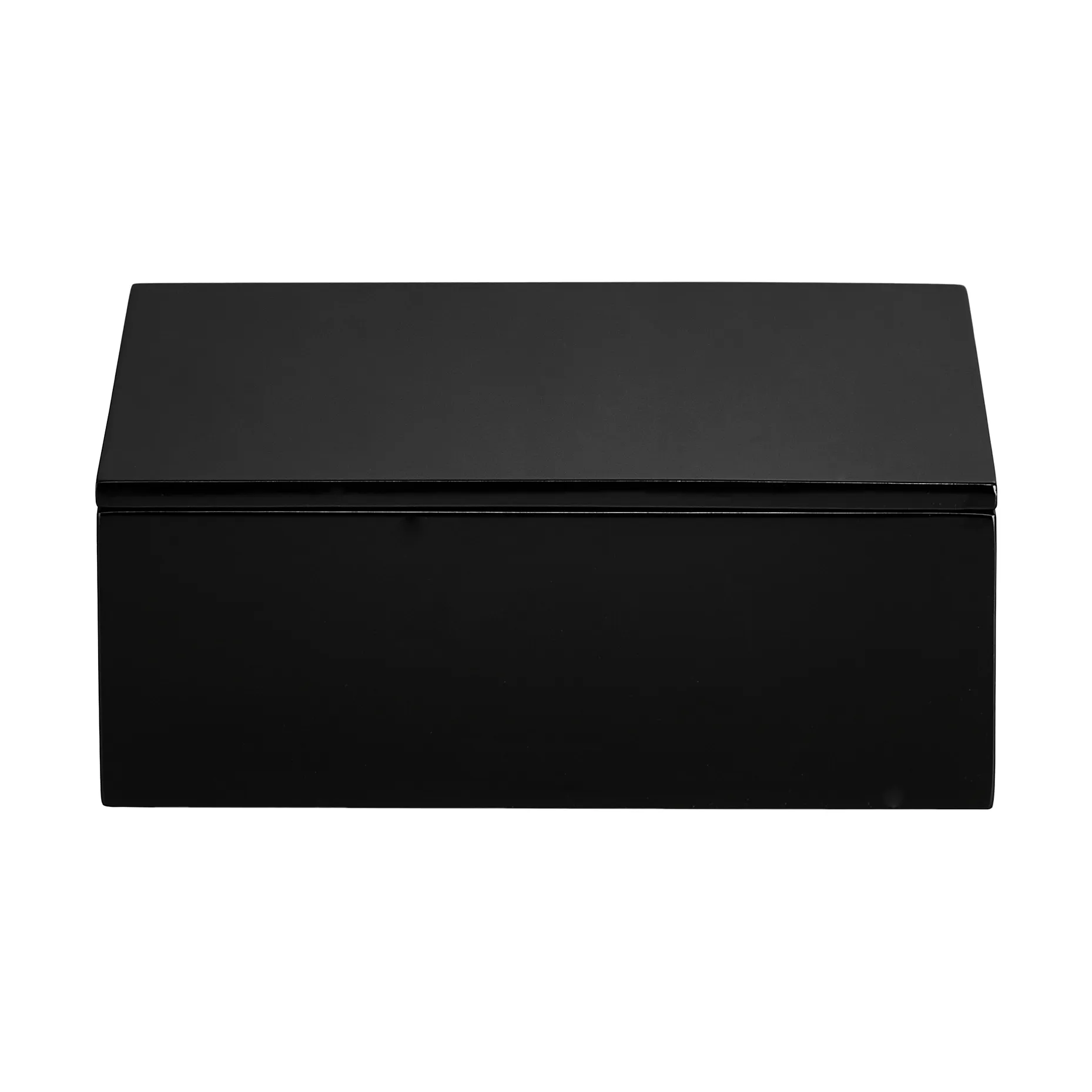 Caja de almacenamiento lacada Lux 19x19x7 cm, Negro Mojoo