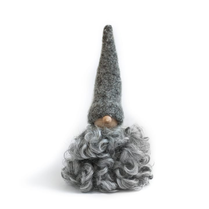 Santa de lana, pequeño - caperuza gris - Monikas Väv & Konst