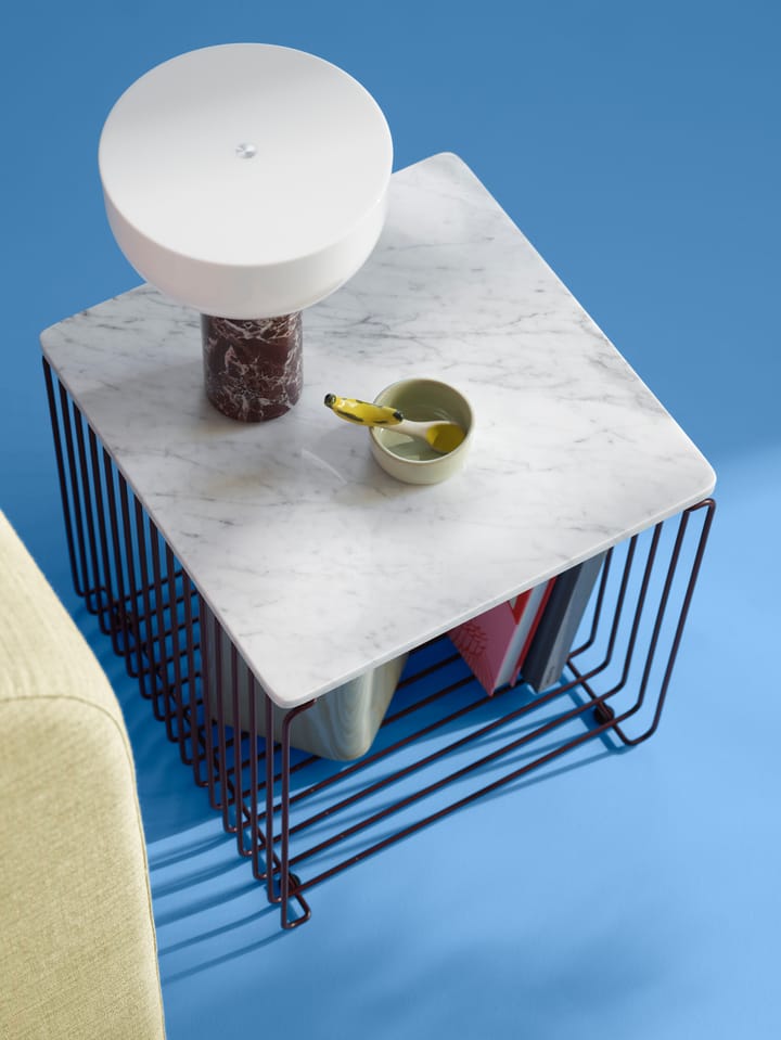 Balda superior Panton Wire 34,8x34,8 cm, White marble Montana