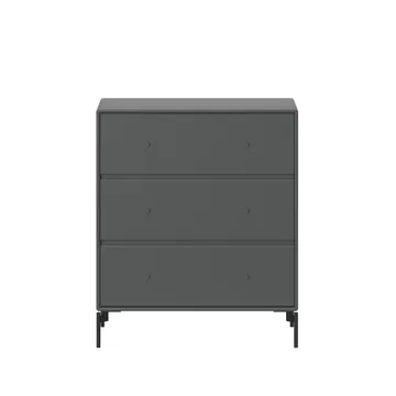 Cómoda Carry - Antracita 04, patas lacadas en negro - Montana