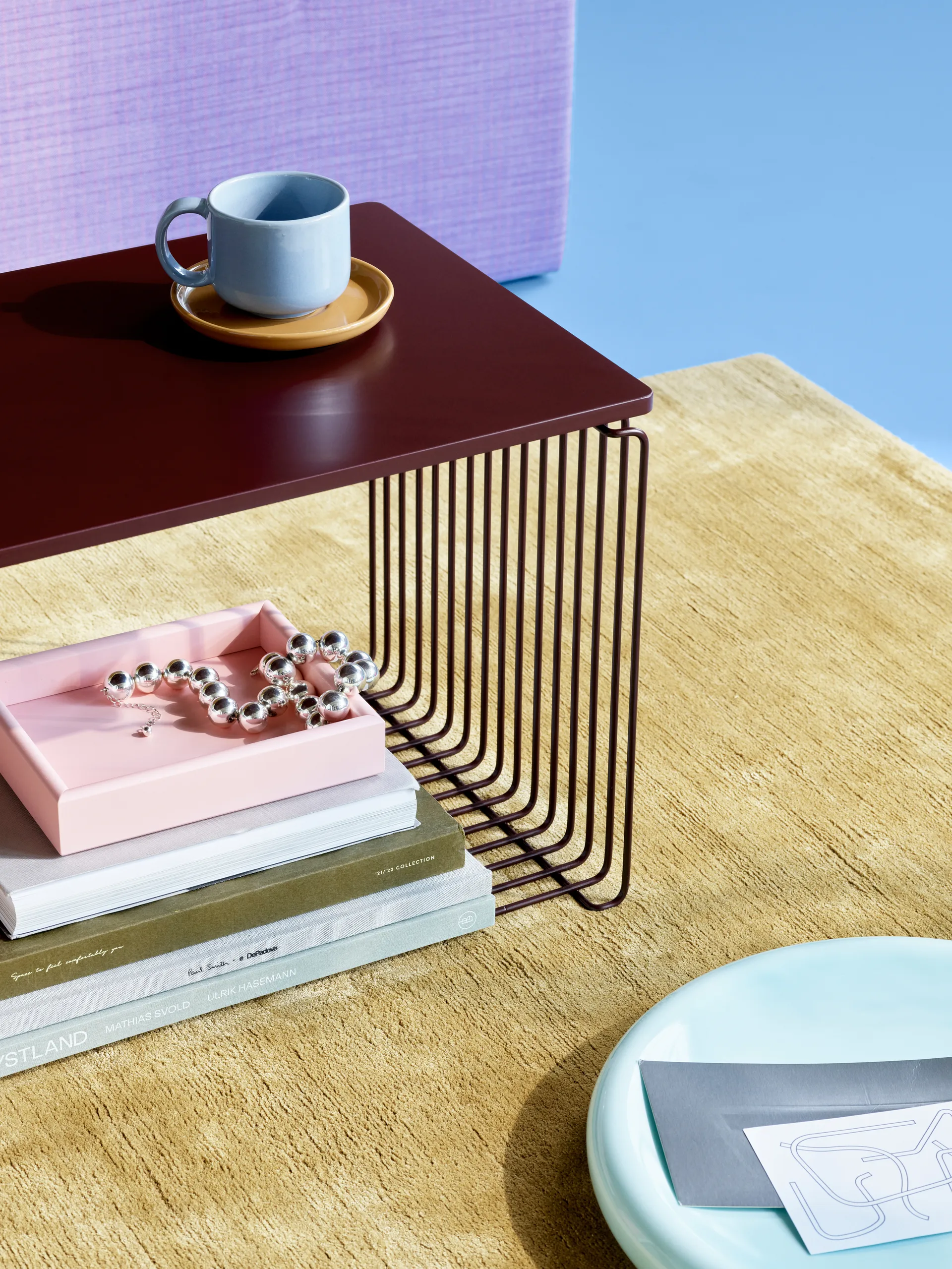 Estantería Panton Wire Extended 70x34,8x34,8 cm, Black red Montana