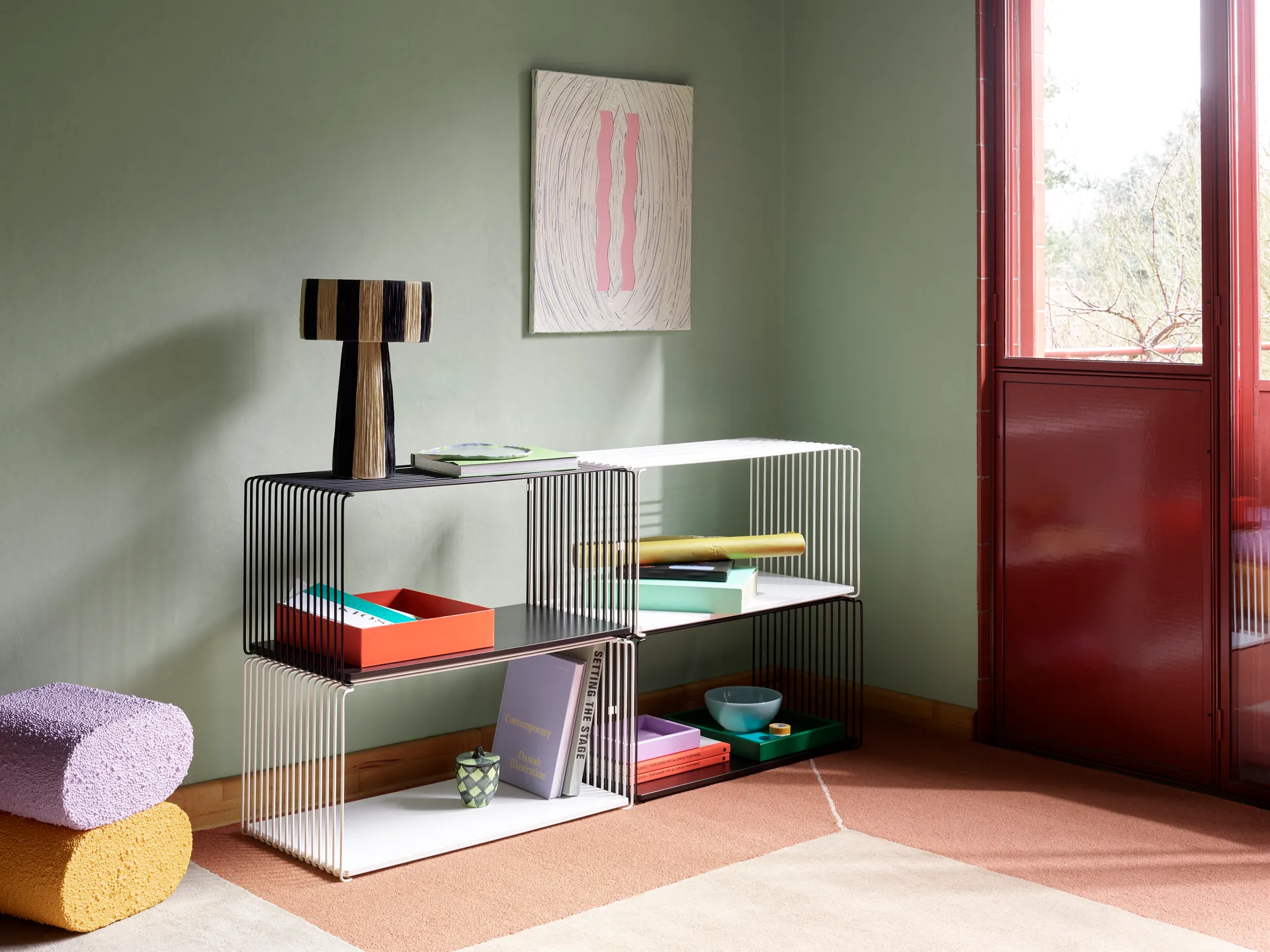 Estantería Panton Wire Extended 70x34,8x34,8 cm, Snow Montana