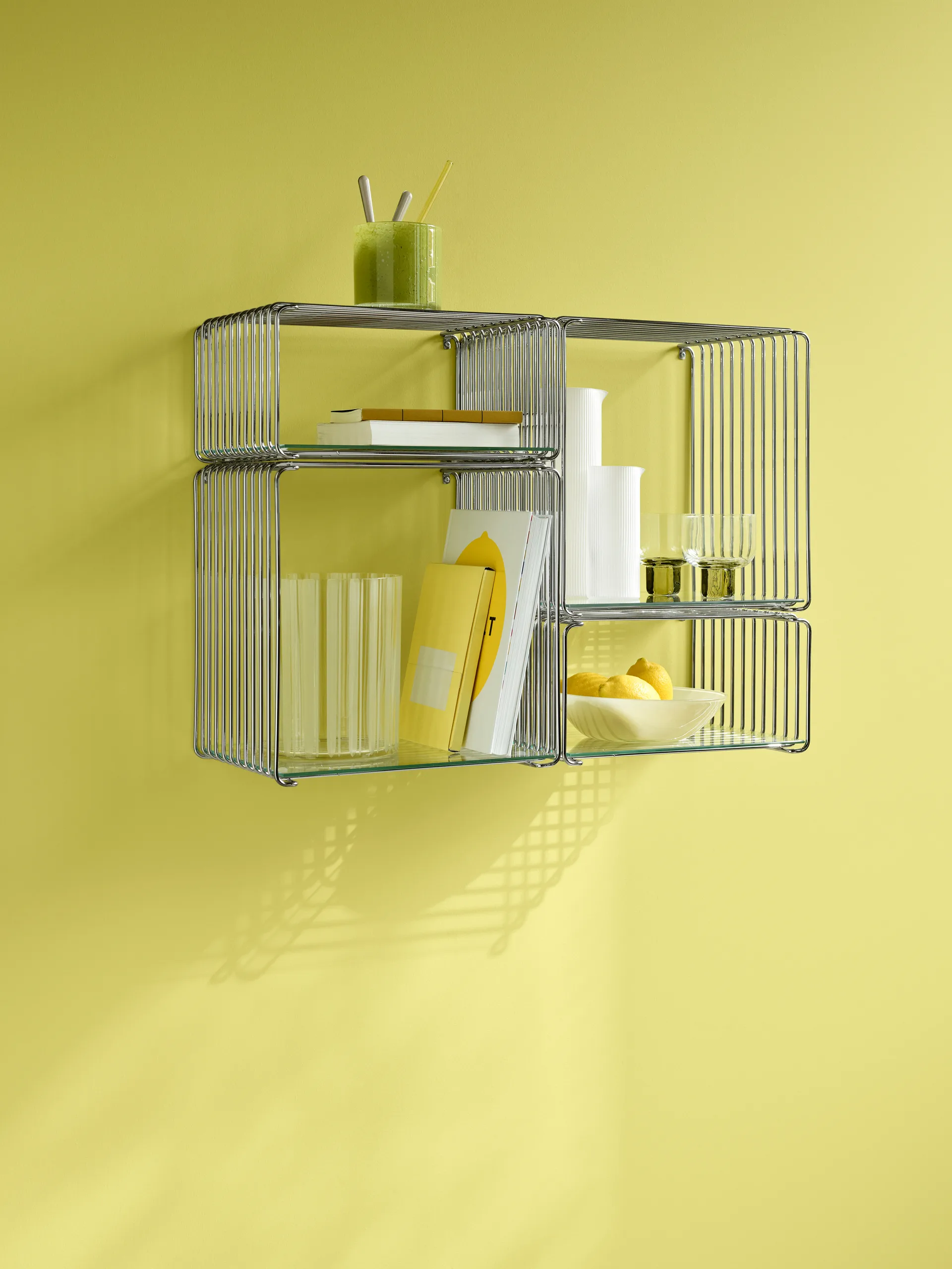 Estantería Panton Wire Half Height 34,8x17,2x25,7 cm, Chrome Montana