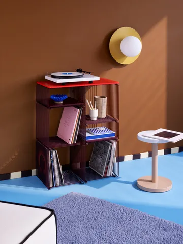 Estantería Panton Wire Single 34,8x34,8x25,7 cm - Black red - Montana