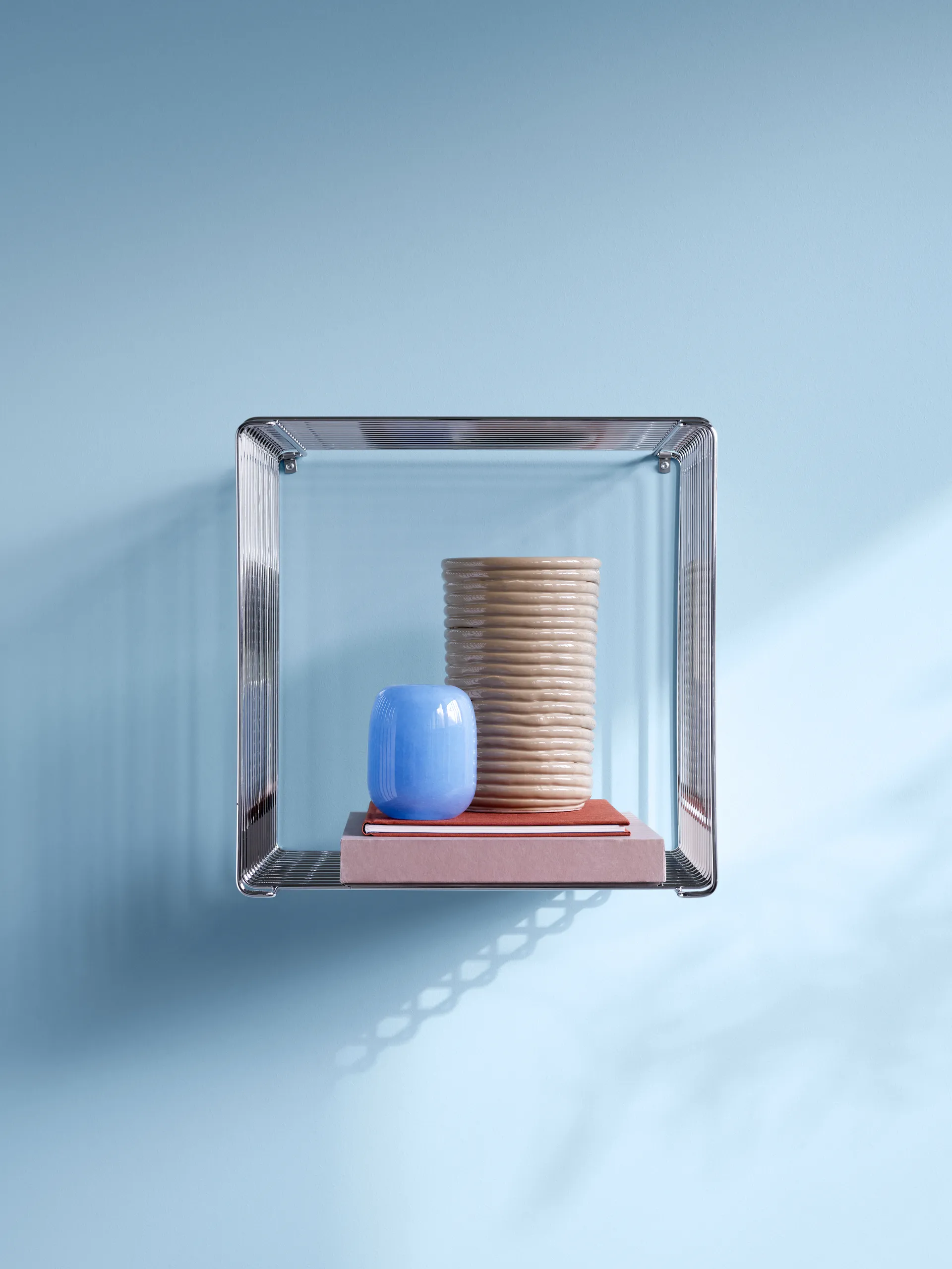 Estantería Panton Wire Single 34,8x34,8x25,7 cm, Chrome Montana