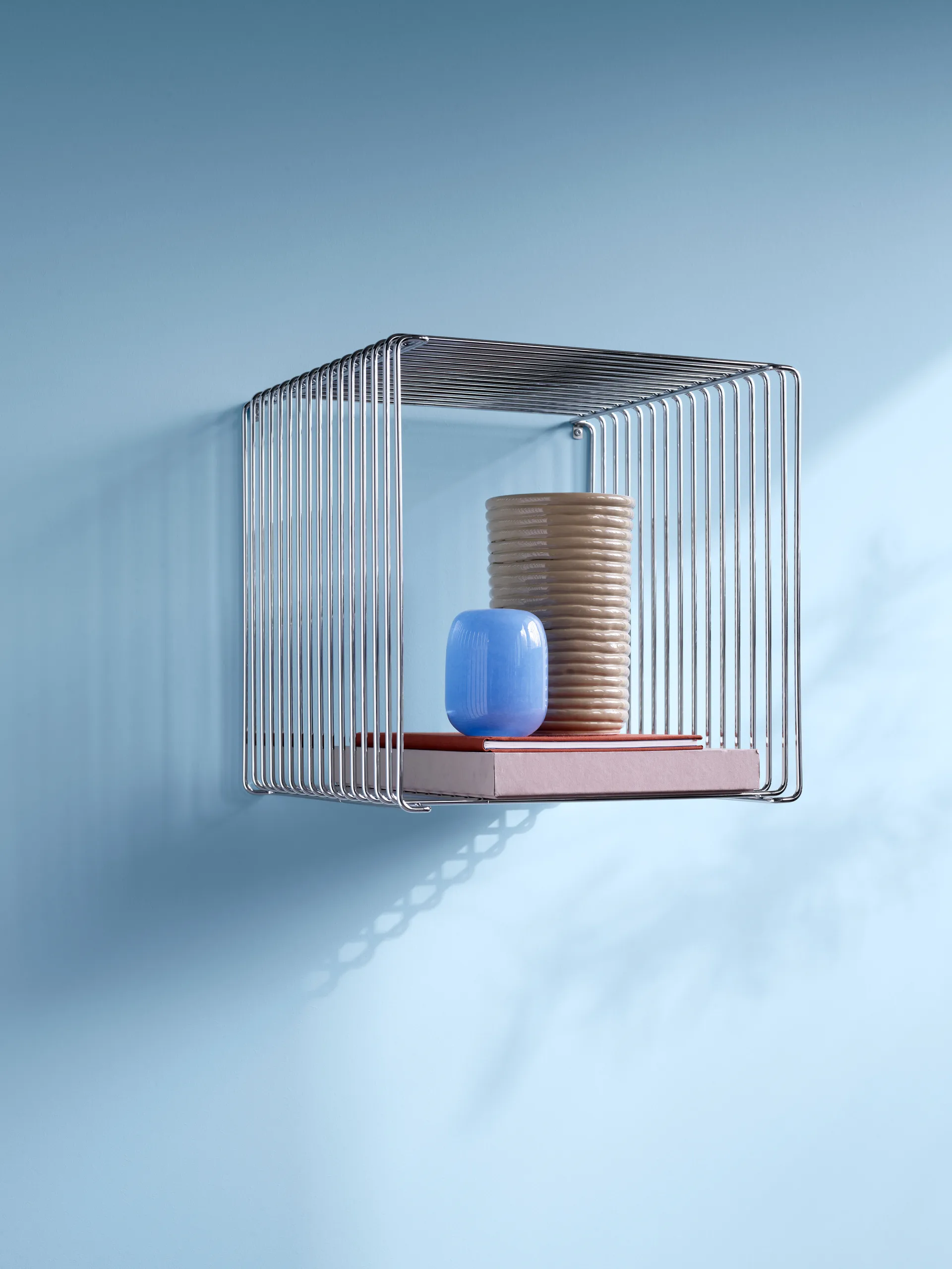 Estantería Panton Wire Single 34,8x34,8x25,7 cm, Chrome Montana