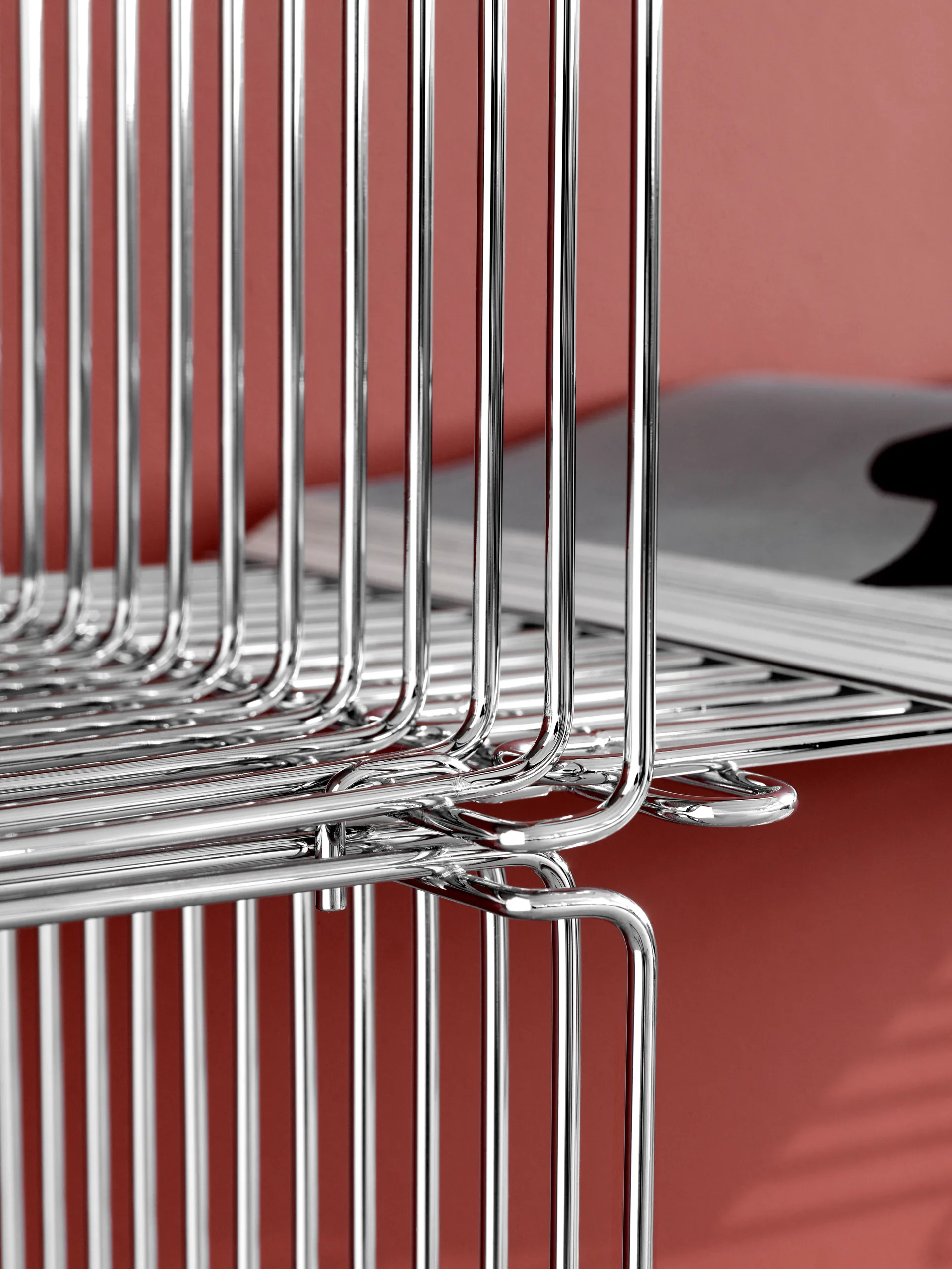 Estantería Panton Wire Single 34,8x34,8x34,8 cm, Chrome Montana