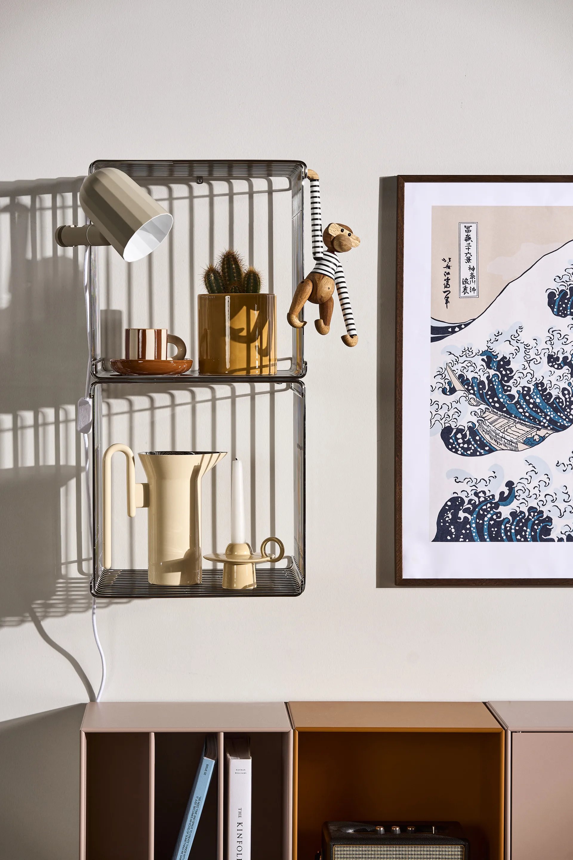 Estantería Panton Wire Single 34,8x34,8x34,8 cm, Chrome Montana