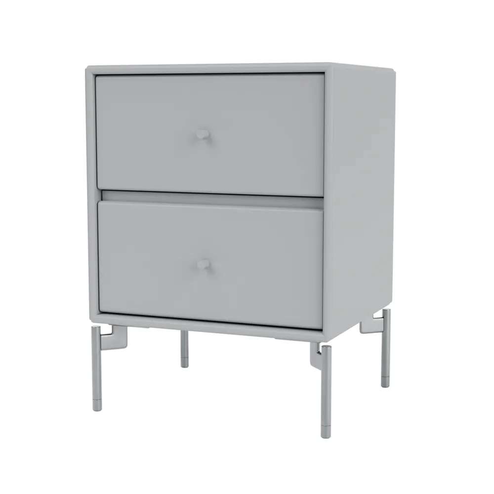 Mesilla de noche Drift, Fjord 02, patas de cromo Montana