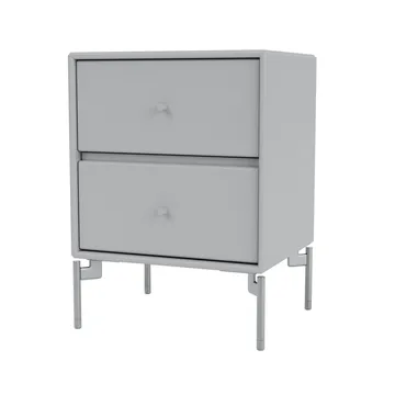 Mesilla de noche Drift - Fjord 02, patas de cromo - Montana