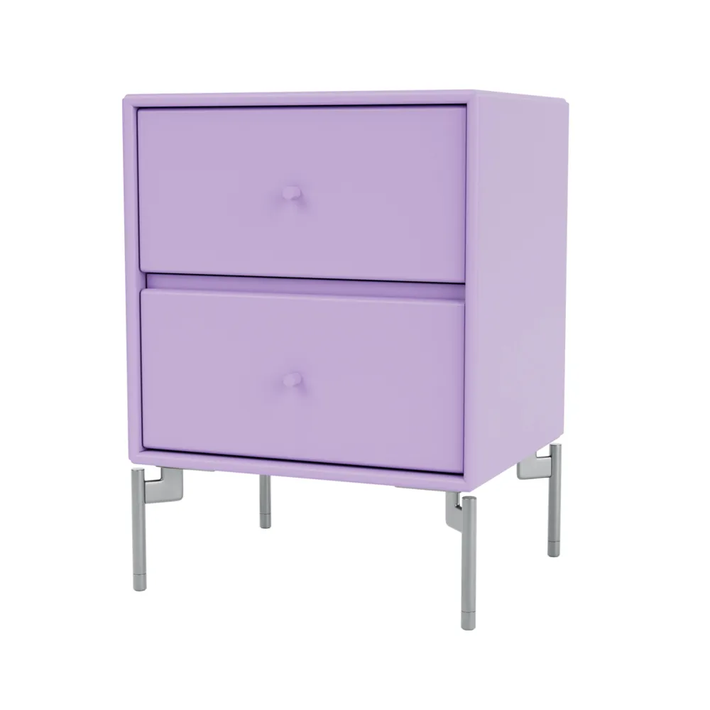 Mesilla de noche Drift, Iris 164, patas de cromo Montana