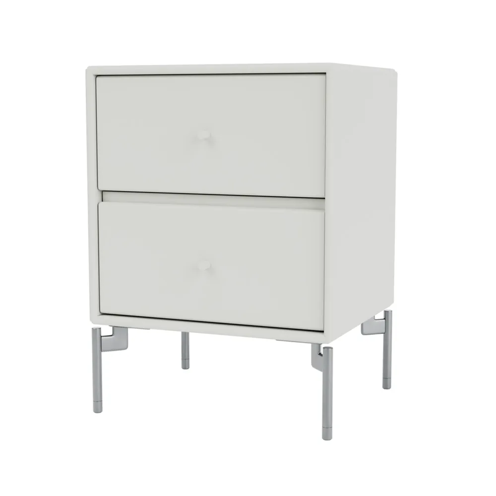 Mesilla de noche Drift, Nordic 09, patas de cromo Montana