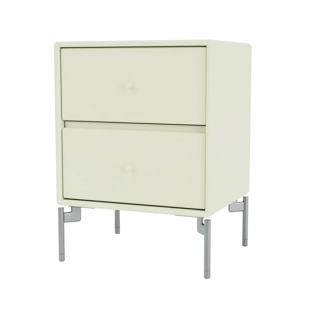 Mesilla de noche Drift, Pomelo 140, patas de cromo Montana