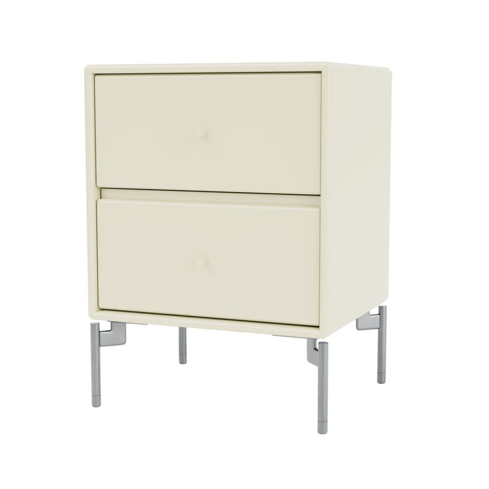 Mesilla de noche Drift, Vanilla 150, patas de cromo Montana