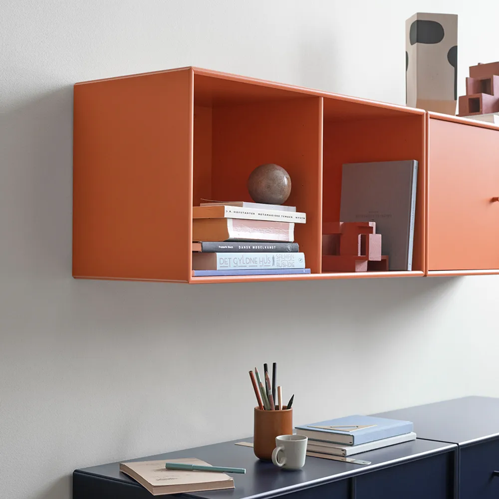 Módulo de estantería Line colgado en pared 1 puerta, Fennel 144 Montana