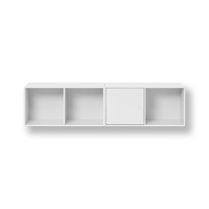 Módulo de estantería Line colgado en pared 1 puerta - New white 101 - Montana