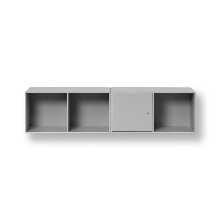 Módulo de estantería Line colgado en pared 1 puerta - Nordic 09 - Montana
