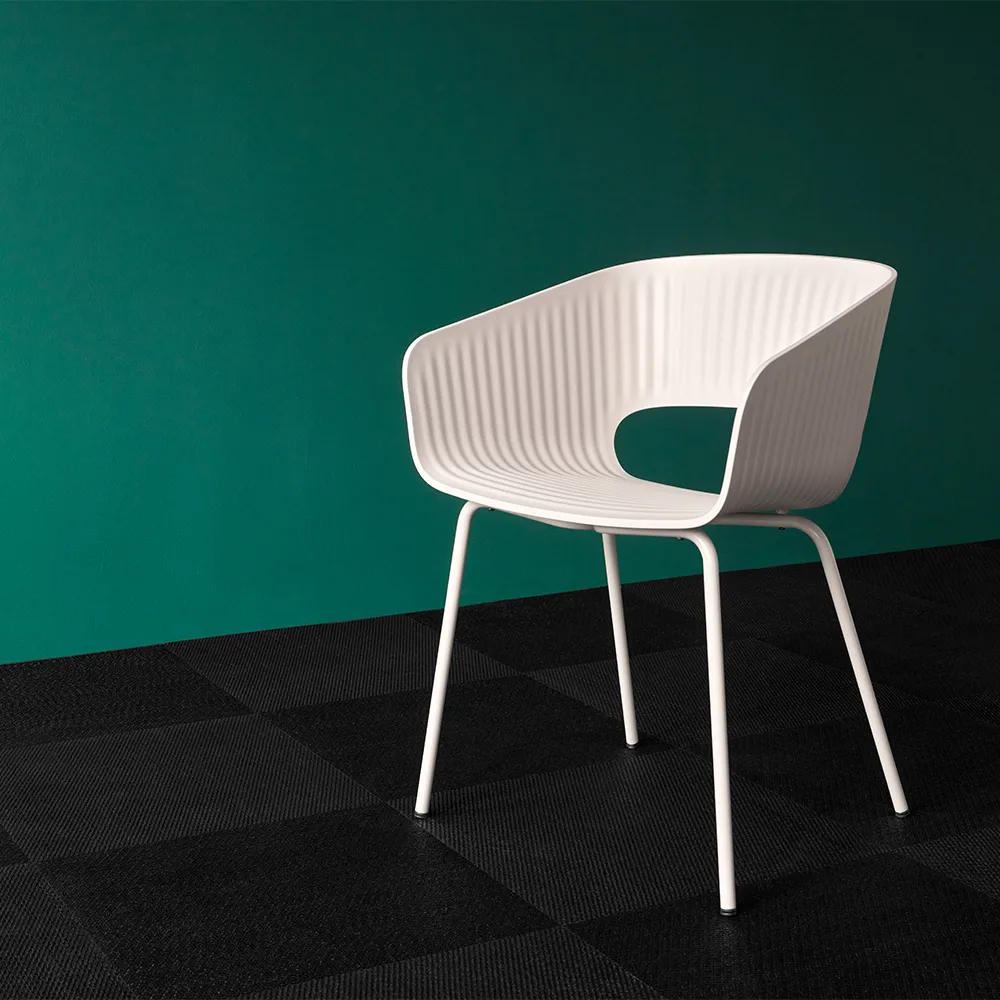 Silla Marée 401, Antracita base de metal lacada Montana