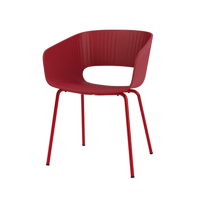 Silla Marée 401 - Beetroot patas de metal lacado - Montana