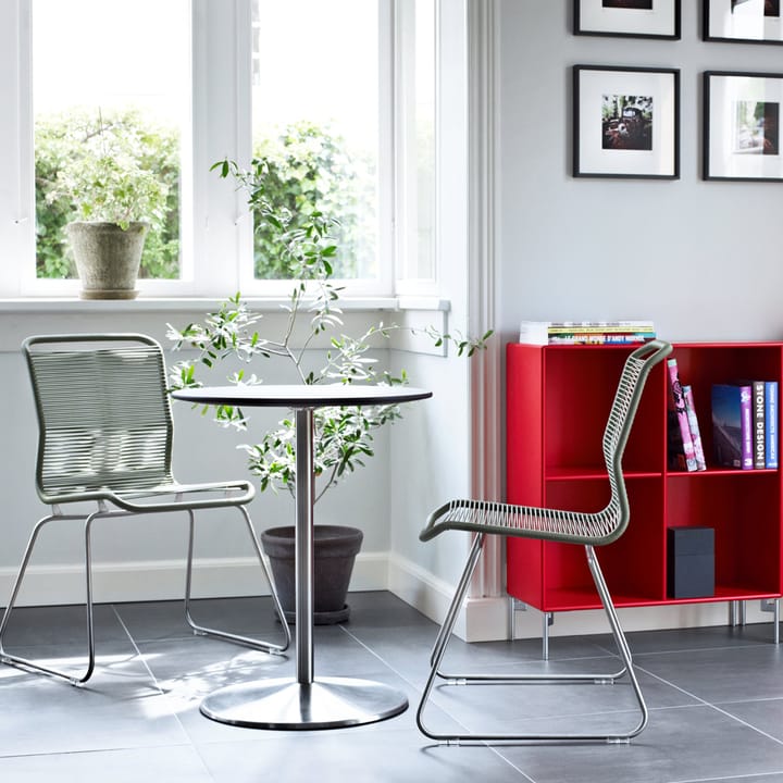 Silla Panton One, Natural, papel/lacado negro Montana