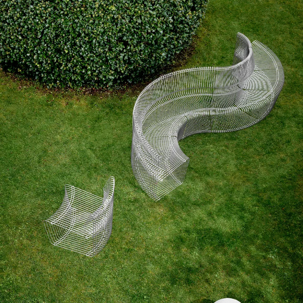 Sofá modular Pantonova, Stainless steel, linear Montana