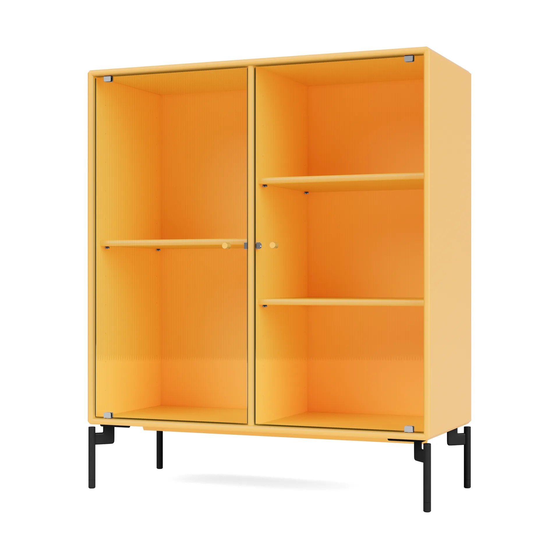 Vitrina Ripple II 69,6x82,2x30 cm, Acacia-ben black Montana