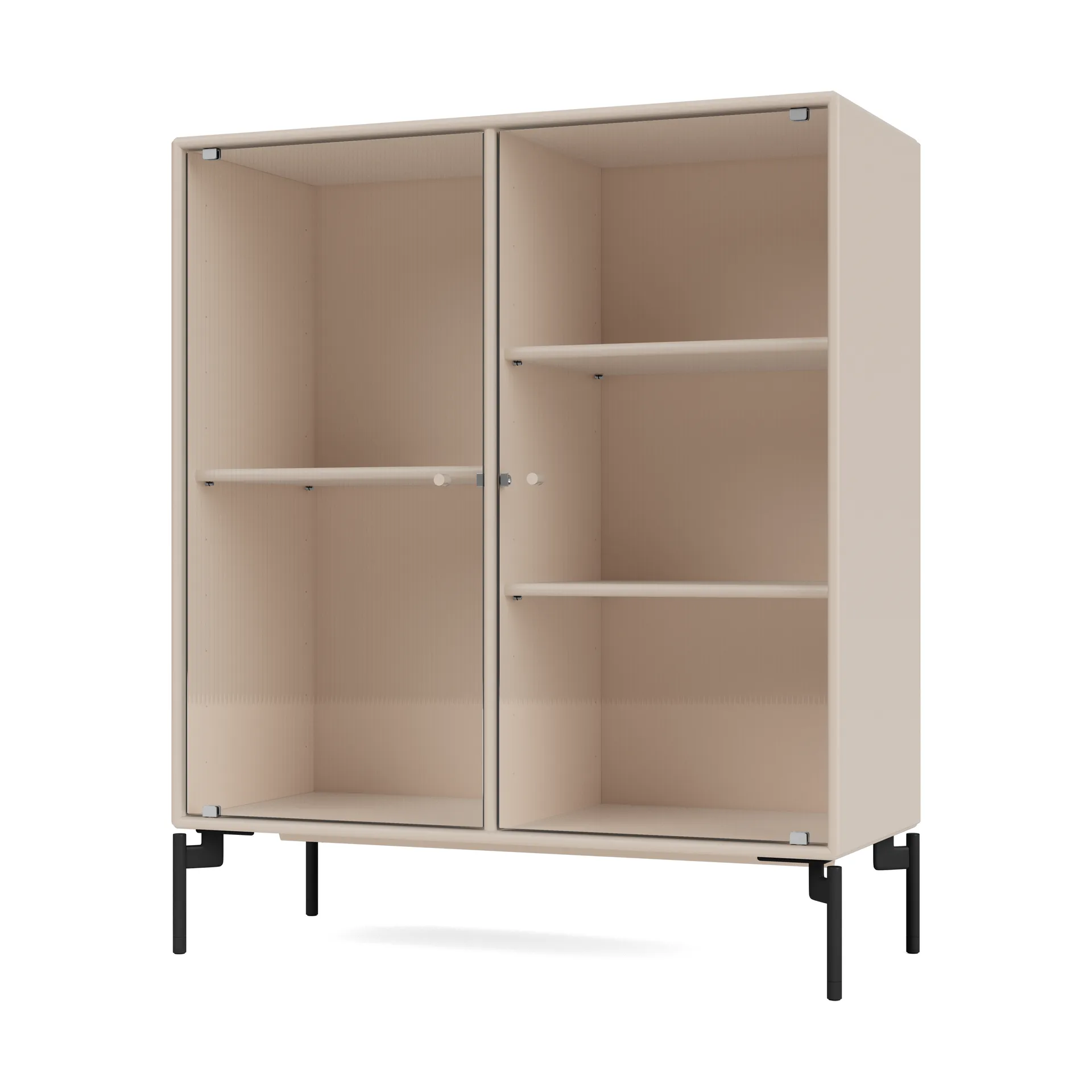 Vitrina Ripple II 69,6x82,2x30 cm, Clay-ben black Montana