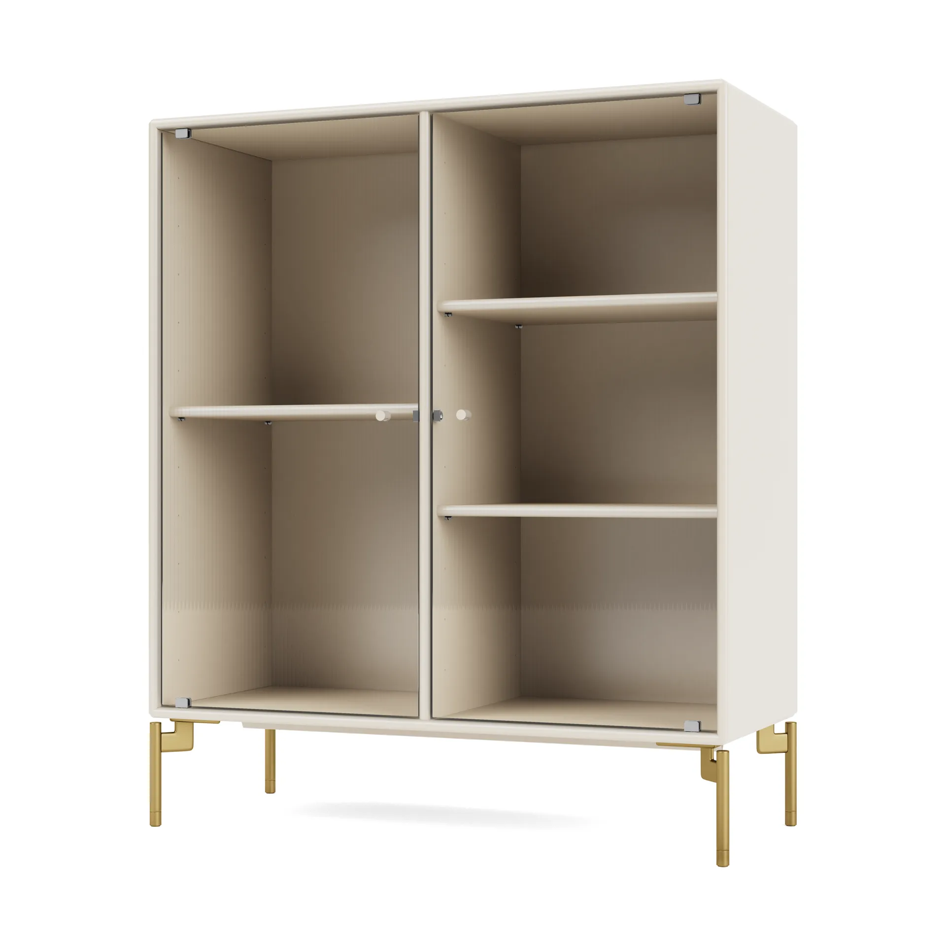 Vitrina Ripple II 69,6x82,2x30 cm, Oat-ben brass Montana