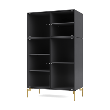 Vitrina Ripple III 69,6x117,6x38 cm - Anthracite-ben brass - Montana