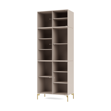 Vitrina Ripple IV 69,6x187,2x38 cm - Clay-ben brass - Montana