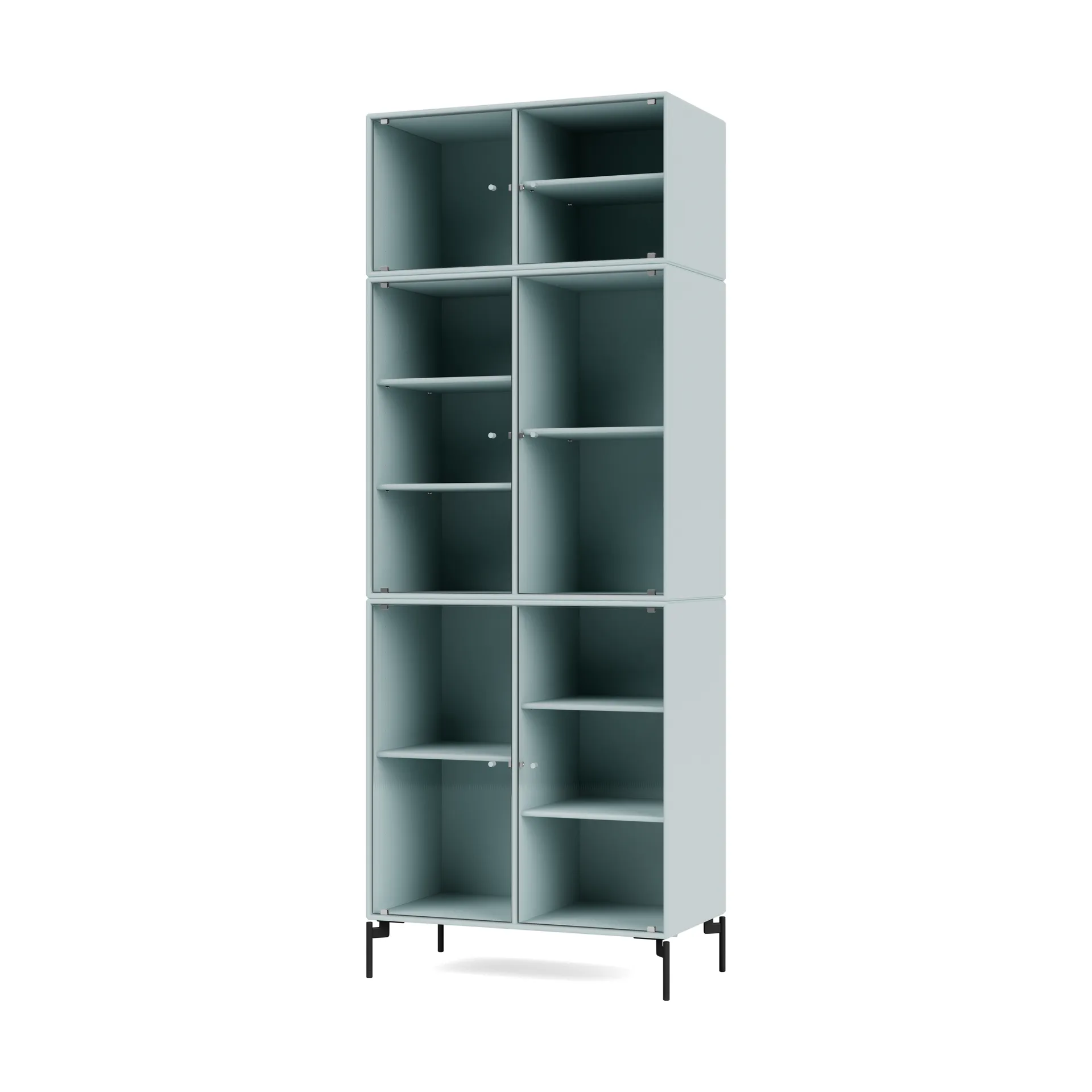 Vitrina Ripple IV 69,6x187,2x38 cm, Flint-ben black Montana