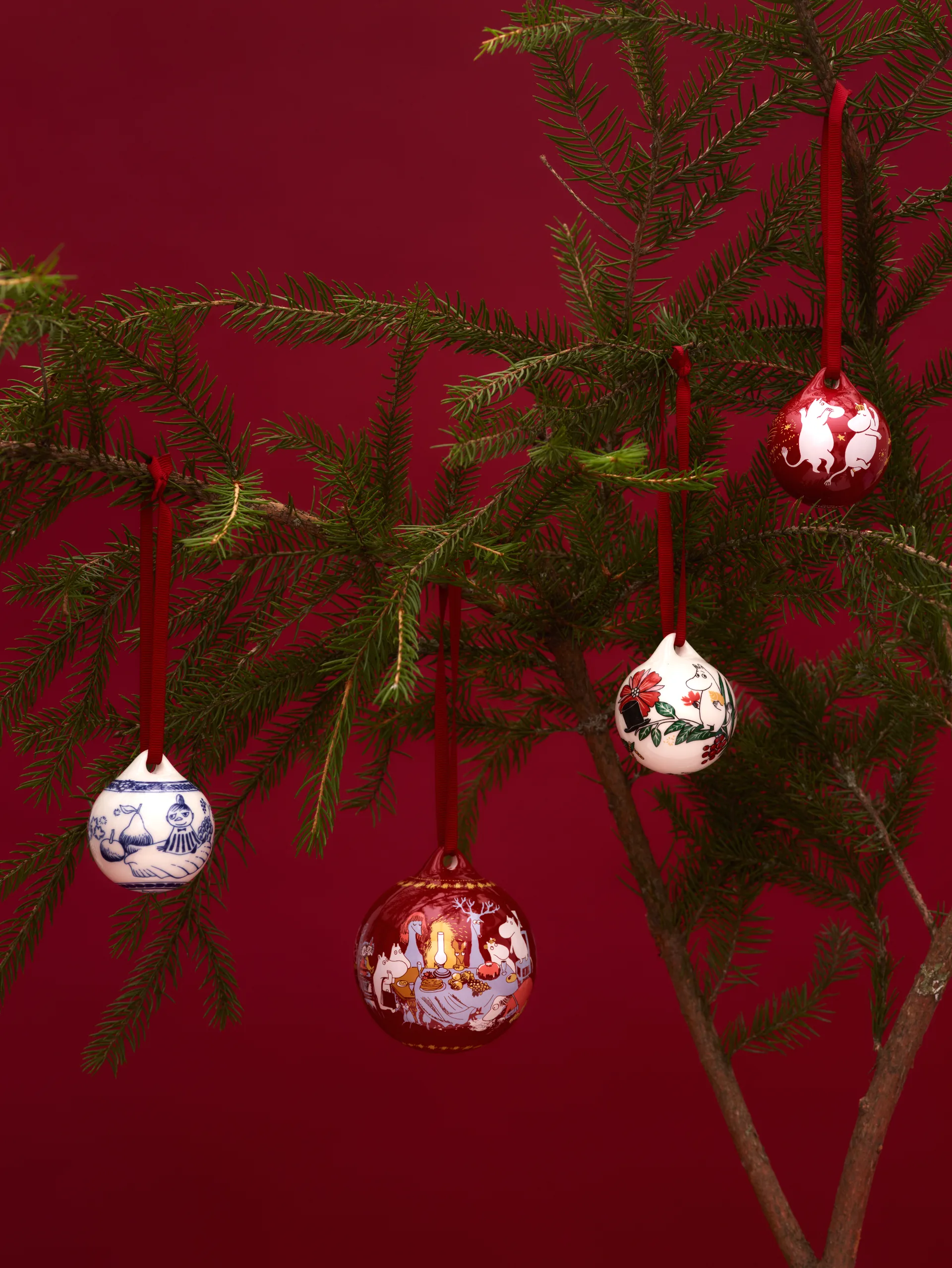 Esfera navideña anual Mumin Ø5 cm 3 piezas, 2025 Moomin Arabia