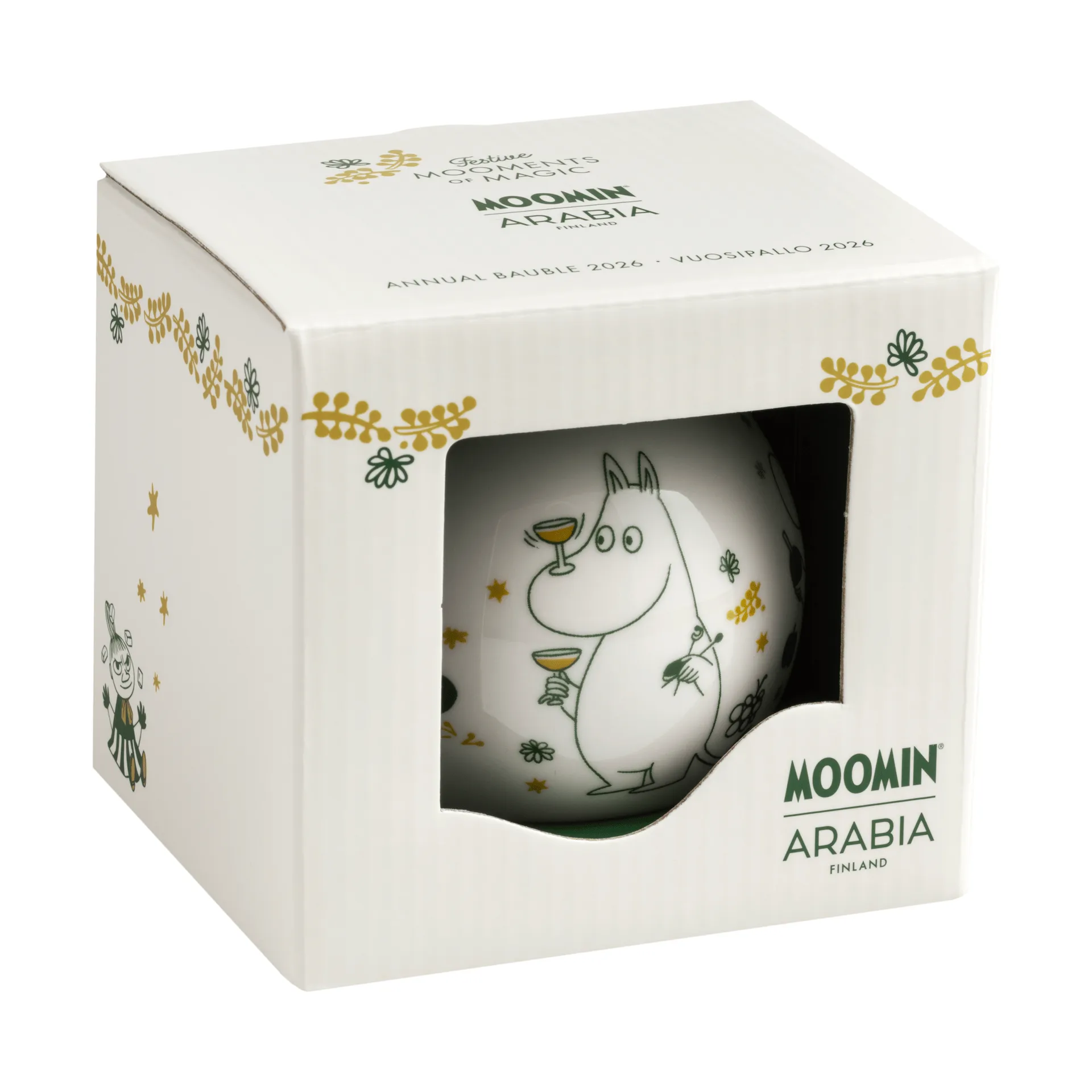 Esfera navideña anual Mumin Ø8 cm, 2026, Regalo de amor Moomin Arabia