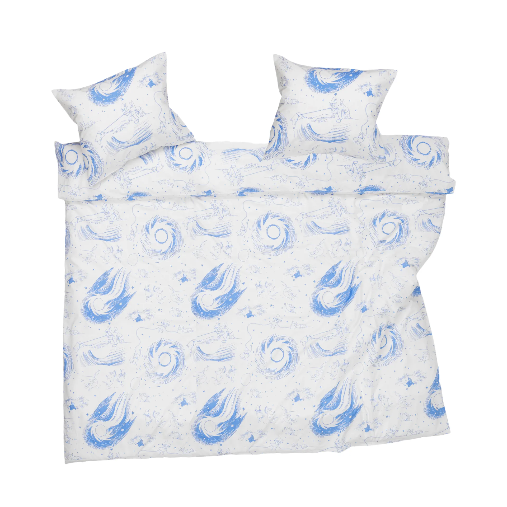 Juego de cama Mumin 240x210 cm, Cometa azul-blanco Moomin Arabia