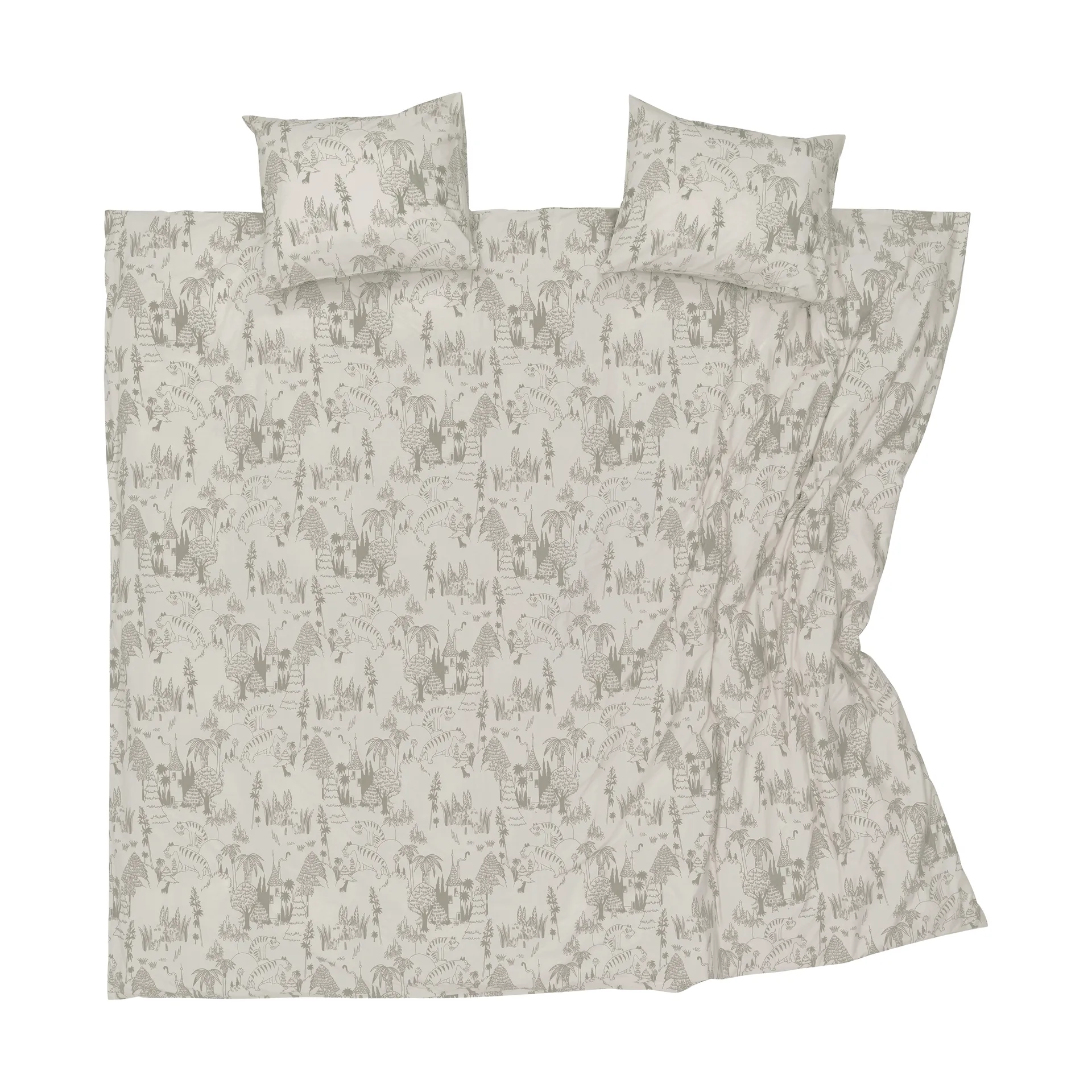 Juego de cama Mumin 240x210 cm, Fiesta en el jardín beige Moomin Arabia