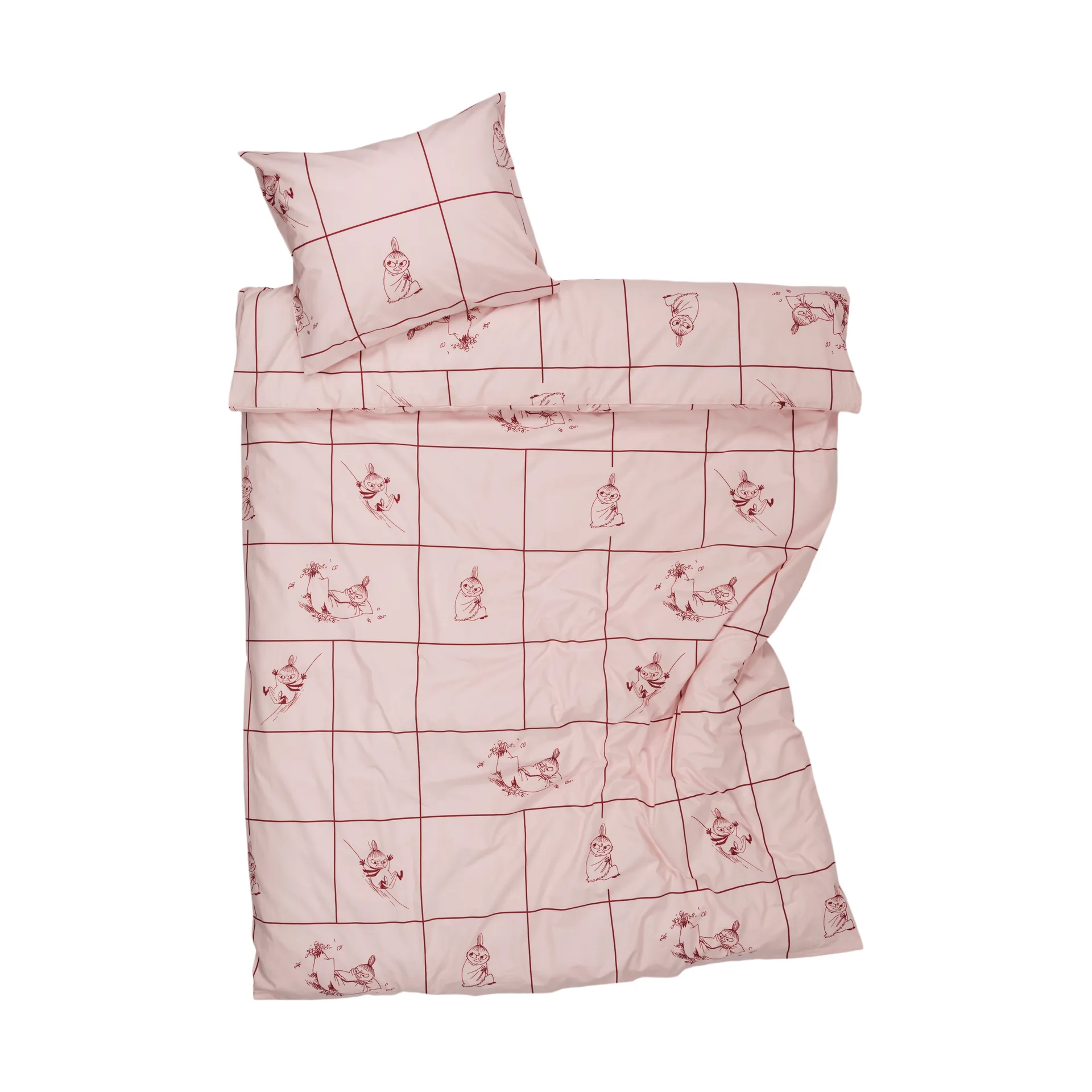 Juego de funda nórdica Mumin 150x210 cm, Lilla My a cuadros Moomin Arabia