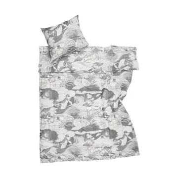 Juego de funda nórdica Mumin 150x210 cm - Navegación, gris - Moomin Arabia