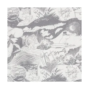 Juego de funda nórdica Mumin 150x210 cm - Navegación, gris - Moomin Arabia
