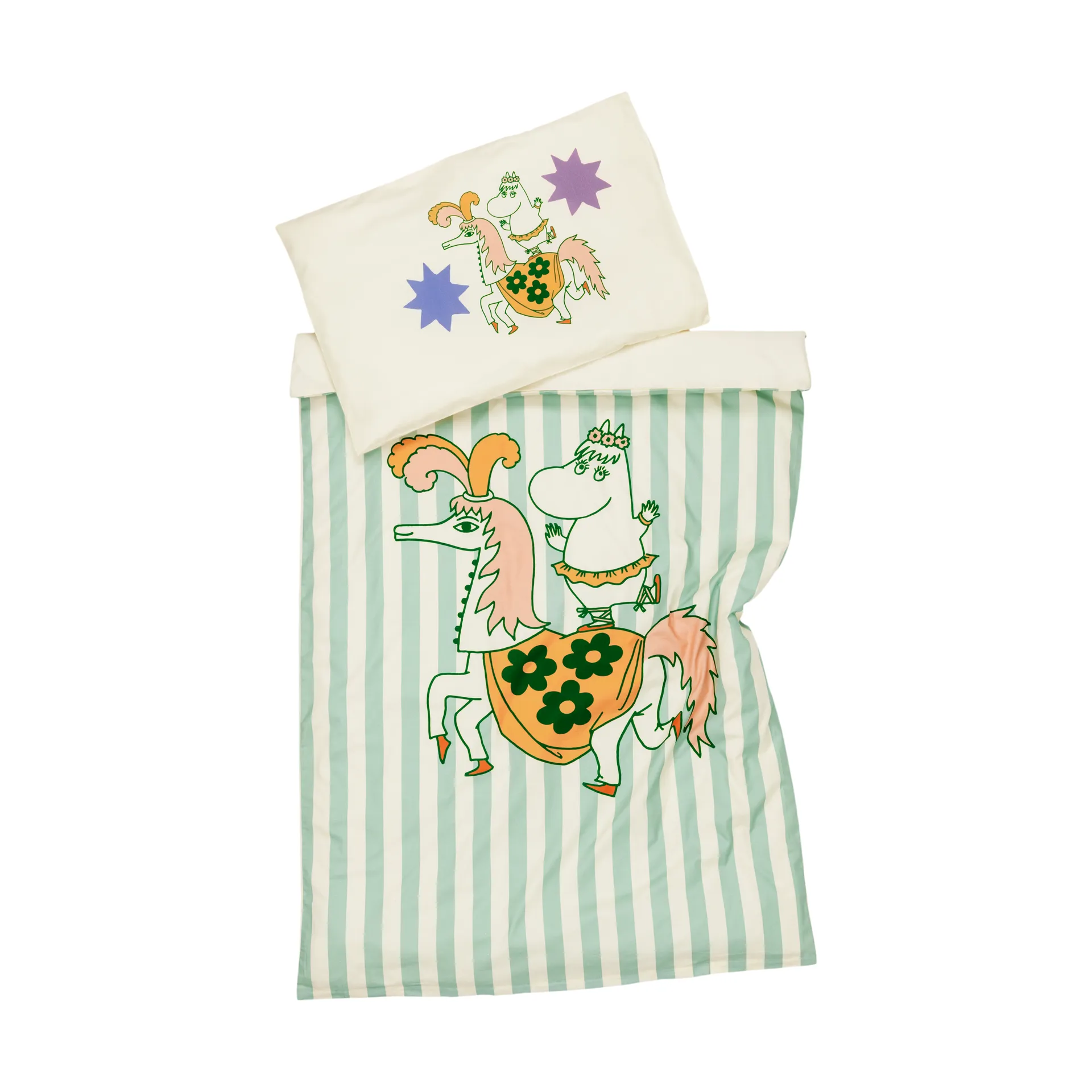 Juego de funda nórdica Mumin 85x125 cm, Circo a rayas Moomin Arabia