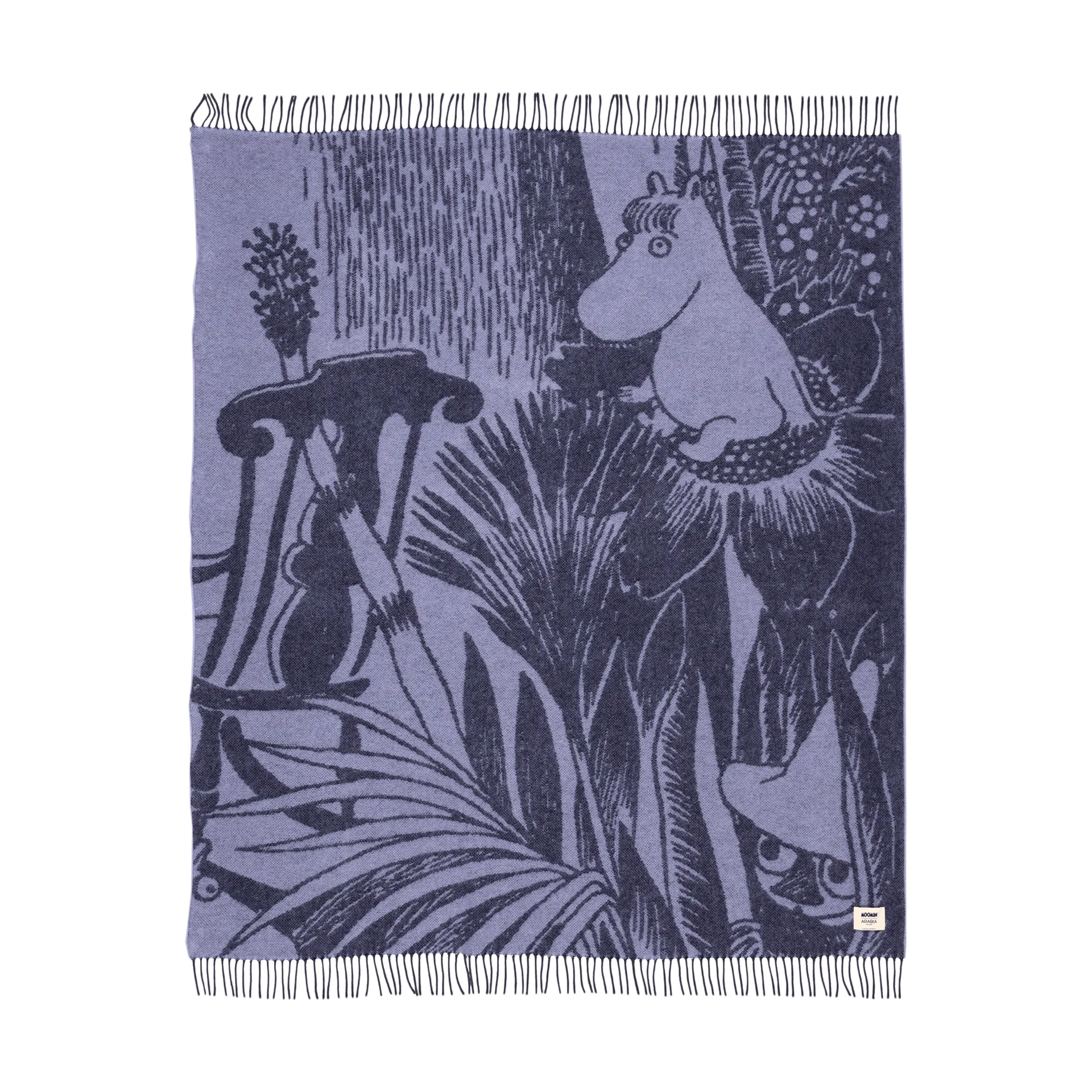 Manta de lana Mumin Mystical Forest, Azul, 130x170 cm Moomin Arabia