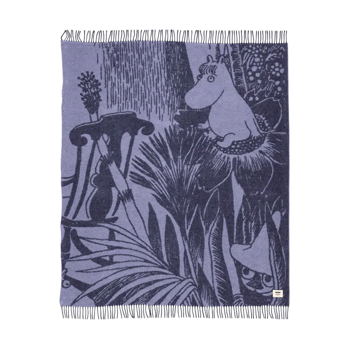 Manta de lana Mumin Mystical Forest - Azul, 130x170 cm - Moomin Arabia