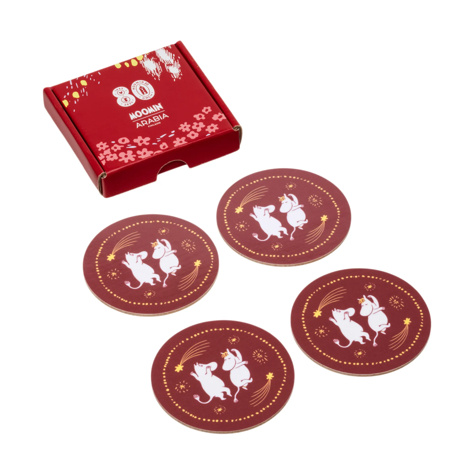 Moomin Festive Moments Posavasos  4 piezas, Ø9 cm Moomin Arabia