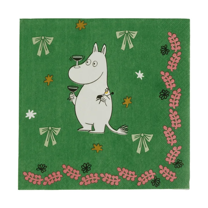 Mumin servilleta de papel - Regalo de amor, 33x33 cm, pack de 20 - Moomin Arabia