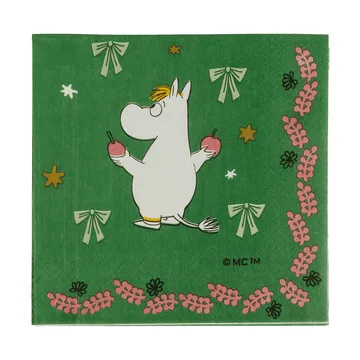 Mumin servilleta de papel - Regalo de amor, 33x33 cm, pack de 20 - Moomin Arabia