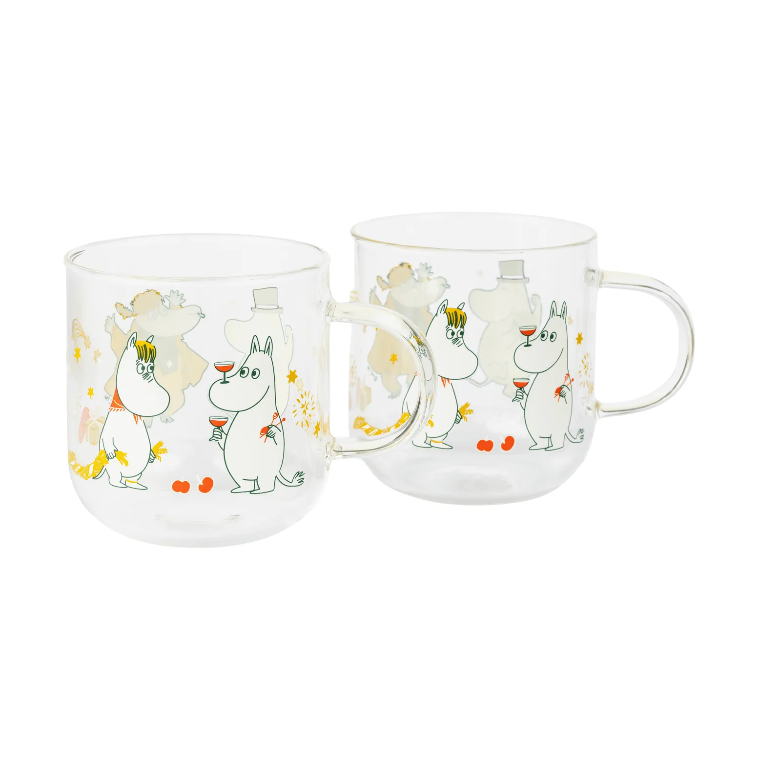 Mumin vaso de vidrio, Kärleksgåva, 30 cl, pack de 2 Moomin Arabia