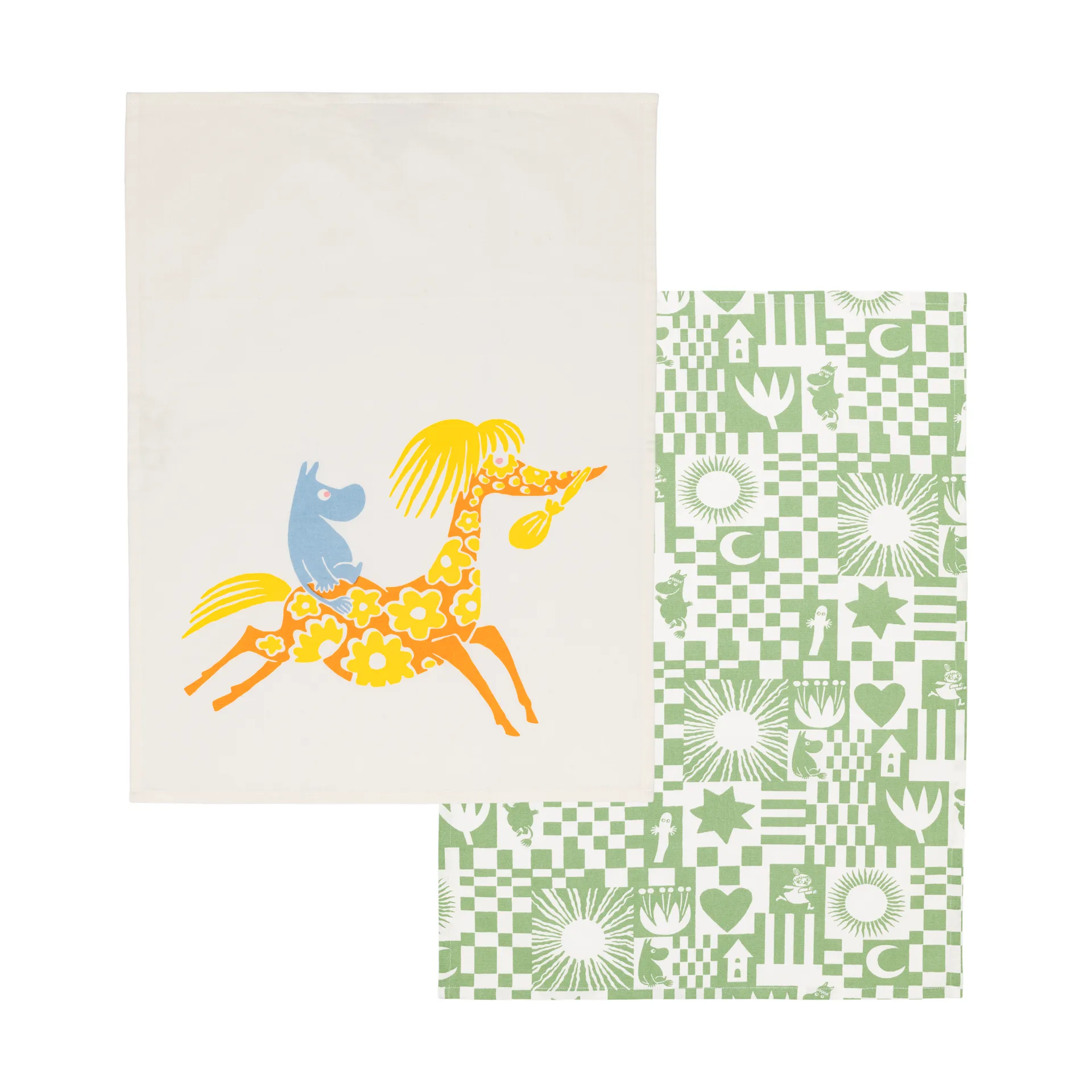 Paño de cocina Moomin Party 50x70 cm 2 piezas, Verde Moomin Arabia