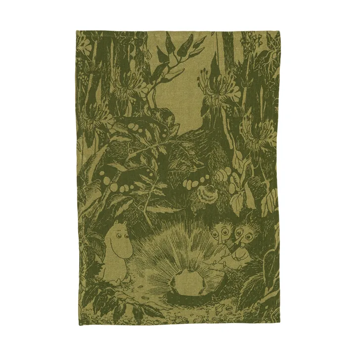Paño de cocina Mumin Mystical Forest - Verde, 45x65 cm - Moomin Arabia
